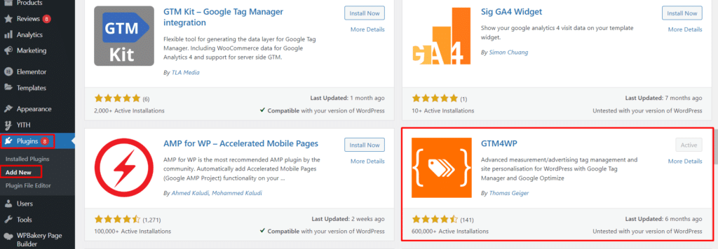 gtm prin woocommerce