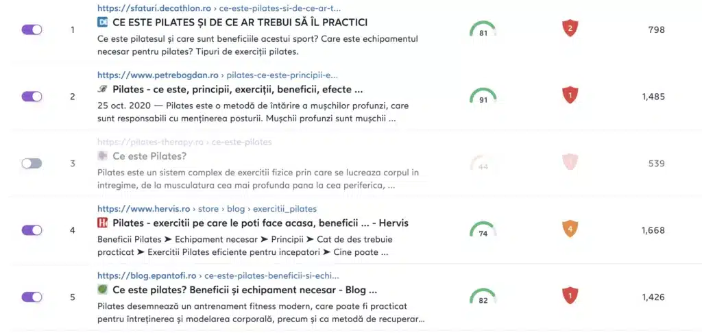 format continut si competitie