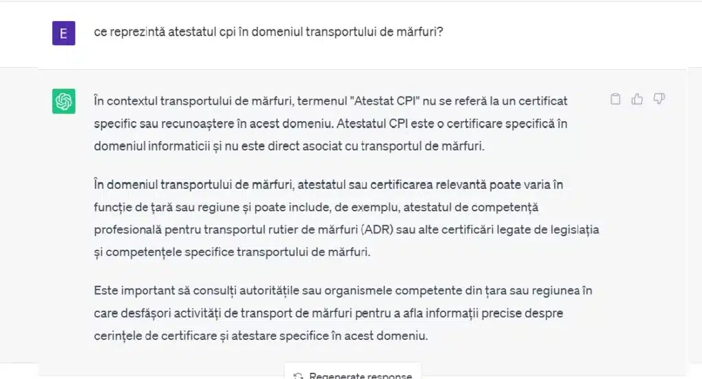 raspuns evaziv chatgpt