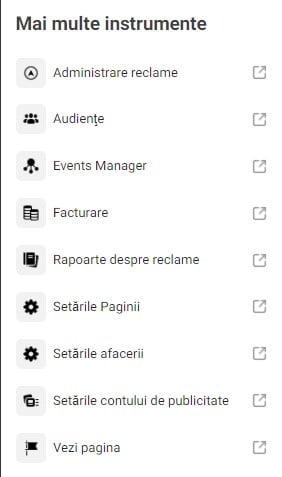 mai multe instrumente facebook